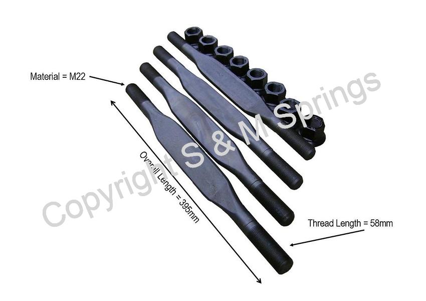 1332634 DAF Straight Bolt Push-Pull Rod Fixing Bolt Rear dimensions