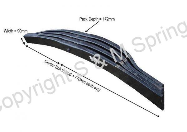 1377712 SCANIA Rear Spring 4 Leaf dimensions