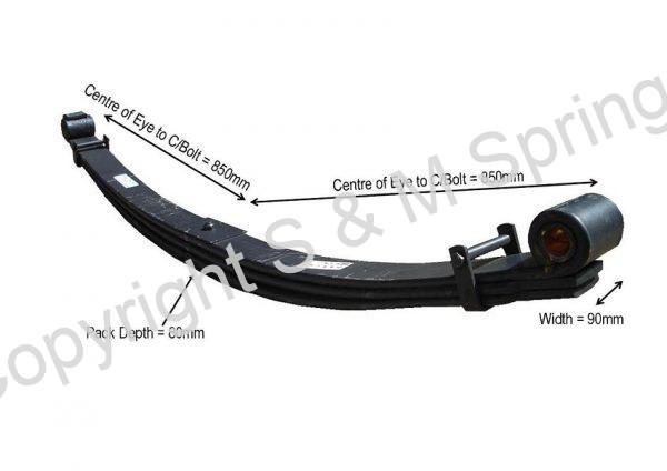 48110-0030 HINO Front Spring 700 Series 1st Axle 3 Leaf 481100030 dimensions