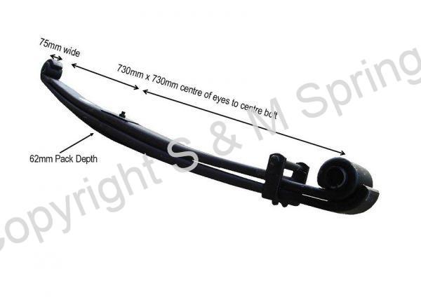 805958 DENNIS Elite Spring Front 2 Leaf 824538 dimensions