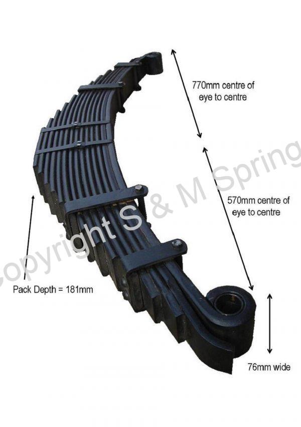 812380 DENNIS Elite 2 820499 Rear Spring Underslung dimensions