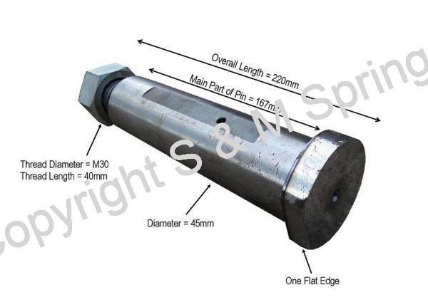 Agricultural Drawbar Trailer Springs Spring Eye Pin dimensions