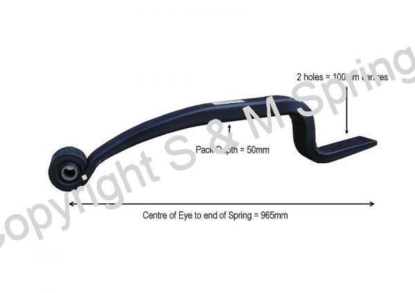 DEP1034488 DENNIS Elite Spring Rear Steer Axle Z Spring dimensions