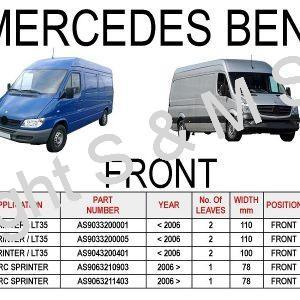 MERCEDES Sprinter Front Leaf Springs