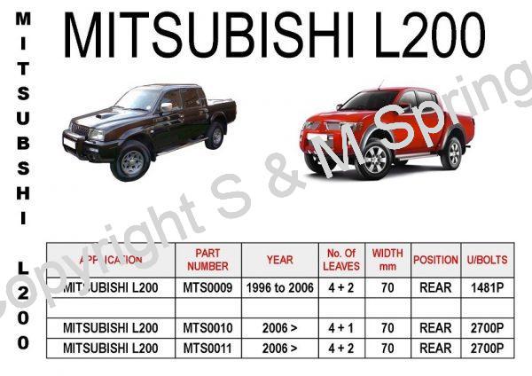 MITSUBISHI L200 Leaf Springs Rear