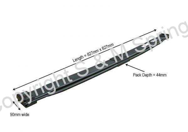 245987 DENNIS Javelin Spring Rear 2 Leaf dimensions