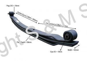 1700769 DAF Rear Spring LF55 3 Leaf Parabolic Weweler - S & M Springs