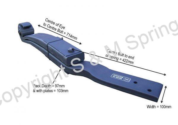 1769877 1769878 SCANIA Springs Rear 2 Leaf dimensions