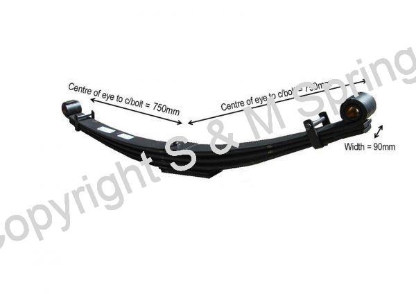 48150-3660 HINO Front Spring 700 Series Tractor Unit 3 Leaf Spring dimensions