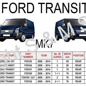 Ford Transit MK7 Leaf Springs Rear