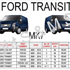 Ford Transit MK7 Leaf Springs