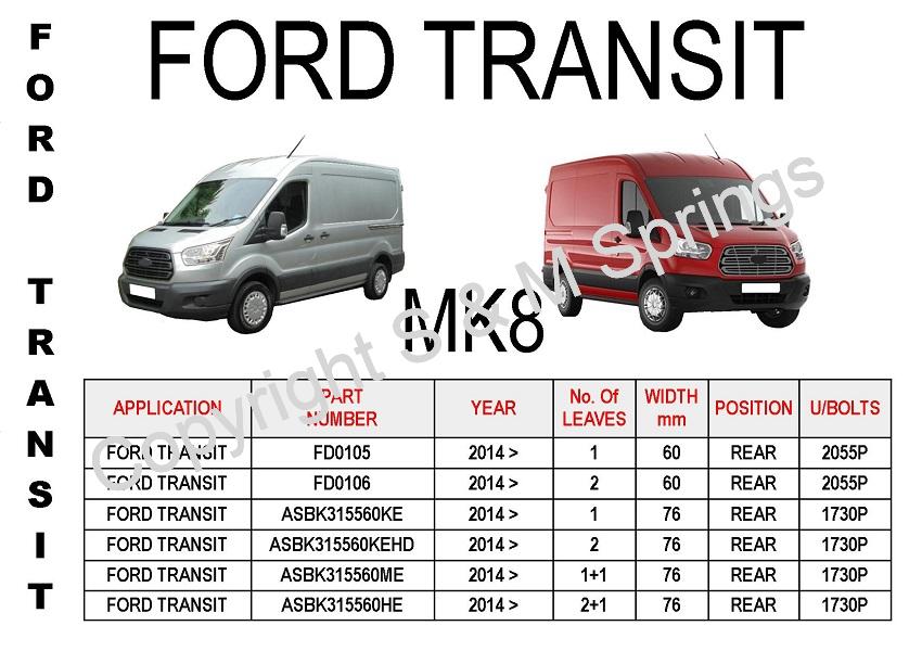 transit mk8 leaf springs