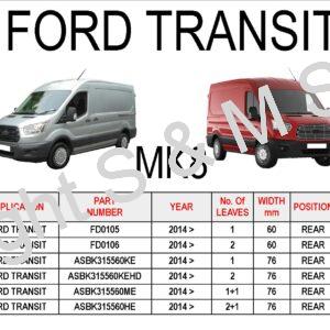 Ford Transit MK8 Leaf Springs