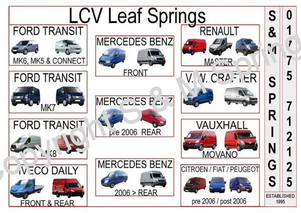 S & M Springs LCV Leaf Springs Rear