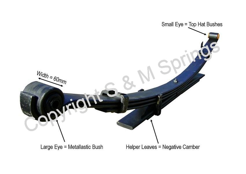 TOYOTA Hilux Leaf Spring 2016 onwards GUN125 Rear dimensions