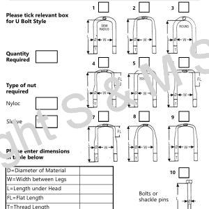 U-Bolts for all Municipal HGV Truck Bus Trailer LCV 4x4 Agricultural