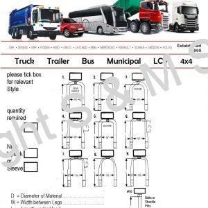 U Bolts for Municipal Bus HGV Truck Trailer LCV 4x4