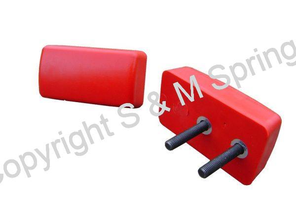 1455850 FODEN Bump Stop Rear Two Stud Red (Stop Block)