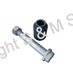 Spring Eye Bolt, Nut & Bush - Agricultural Bale Chaser Z Spring